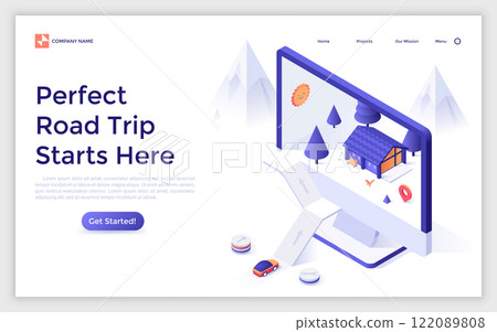 Modern Isometric Vector Illustration 122089808