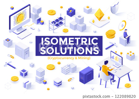 Modern Isometric Vector Illustration Modern Isometric Vector Illustration 122089820