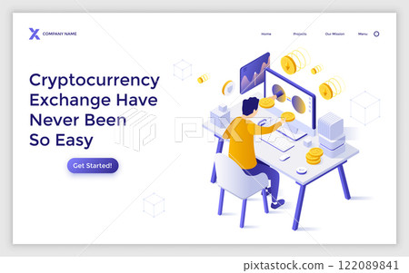 Modern Isometric Vector Illustration Modern Isometric Vector Illustration 122089841