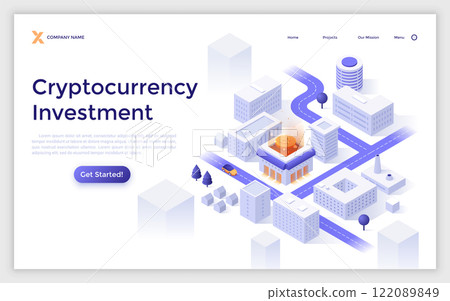 Modern Isometric Vector Illustration Modern Isometric Vector Illustration 122089849
