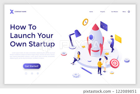 Modern Isometric Vector Illustration Modern Isometric Vector Illustration 122089851