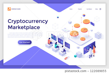 Modern Isometric Vector Illustration 122089855