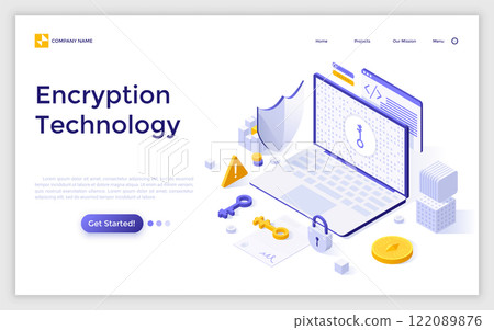 Modern Isometric Vector Illustration Modern Isometric Vector Illustration 122089876