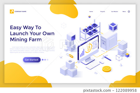 Modern Isometric Vector Illustration Modern Isometric Vector Illustration 122089958