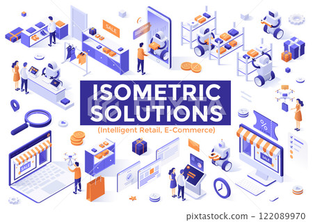 Modern Isometric Vector Illustration Modern Isometric Vector Illustration 122089970