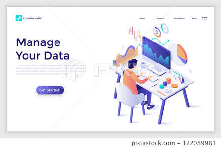 Modern Isometric Vector Illustration Modern Isometric Vector Illustration 122089981