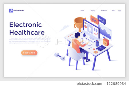 Modern Isometric Vector Illustration Modern Isometric Vector Illustration 122089984