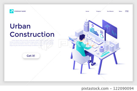 Modern Isometric Vector Illustration Modern Isometric Vector Illustration 122090094
