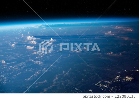 Planet Earth from space. Earth's atmosphere. 122090135