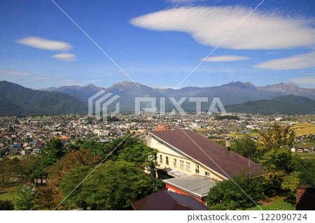 The Nagano Prefecture entrance to the Tateyama Kurobe Alpine Route... [Omachi City] 122090724