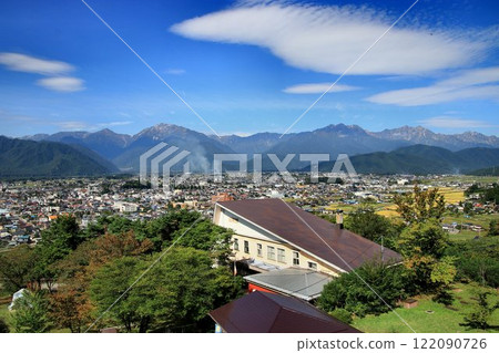The Nagano Prefecture entrance to the Tateyama Kurobe Alpine Route... [Omachi City] 122090726