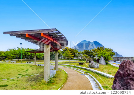 Himeshima Ferry Square and Mt. Yahazu 122090734
