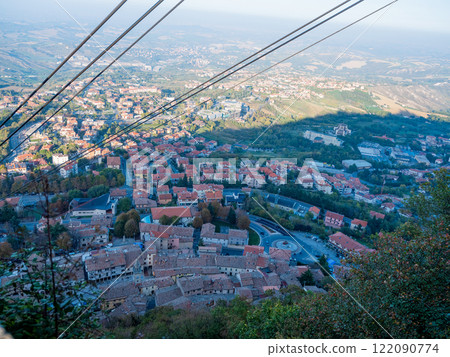 Republic of San Marino. ancient fortress on the mountain Republic of San Marino. ancient fortress on the mountain 122090774