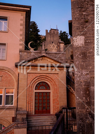 Republic of San Marino. ancient fortress on the mountain Republic of San Marino. ancient fortress on the mountain 122090794