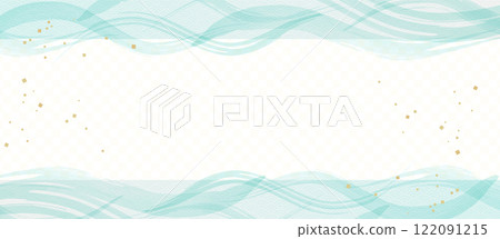 Summer water surface image background vector illustration material brush Japanese pattern Japanese style light blue refreshing cool feeling refreshing refreshing 122091215