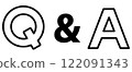 Pop Q&A icon monochrome 122091343