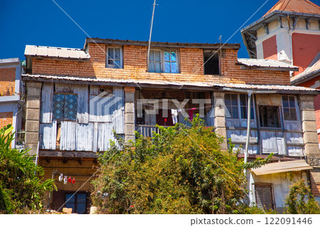 Antananarivo capital of Madagascar. Lots people on street on sunny hot day. Antananarivo capital of Madagascar. Lots people on street on sunny hot day. 122091446