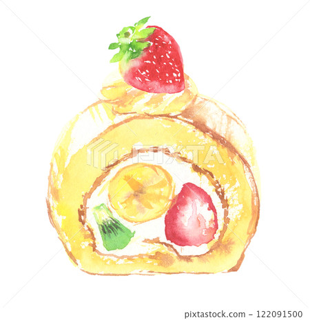 水彩蛋糕卷 水彩蛋糕卷 122091500