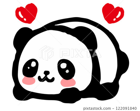 Cute panda car doodle style illustration material Cute panda car doodle style illustration material 122091840