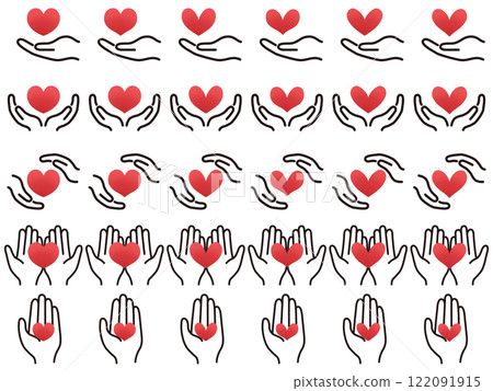 簡單的紅心插圖集 簡單的紅心插圖集 122091915