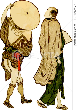 Two men sightseeing in the town Two men sightseeing in the town 122092473