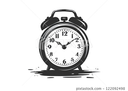 Vintage alarm clock showing time and counting down to an event Vintage alarm clock showing time and counting down to an event 122092498