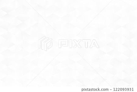 White hexagon background. Geometric mosaic with cells. Neutral honeycomb template. Soft technology texture. Abstract white gradient design. Vector illustration 122093931