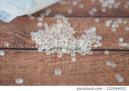 Packet With Silica Gel on table , Packet With Silica Gel on table , 122094052