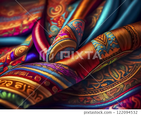 民族圖案懸垂背景圖片素材多彩 122094532