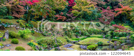 清水寺本坊庭園的紅葉全景【福岡縣美山市】 清水寺本坊庭園的紅葉全景【福岡縣美山市】 122094645