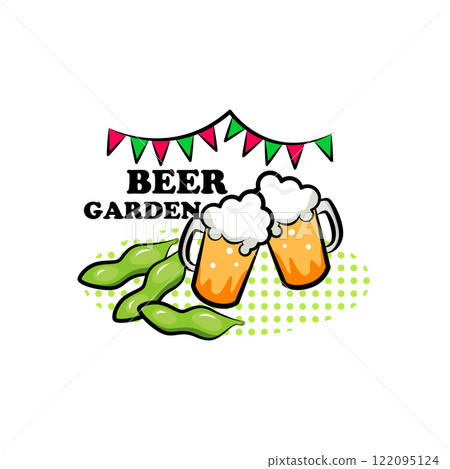 啤酒花園|可用的季節性活動素材系列（夏季）|流行一點插畫 122095124