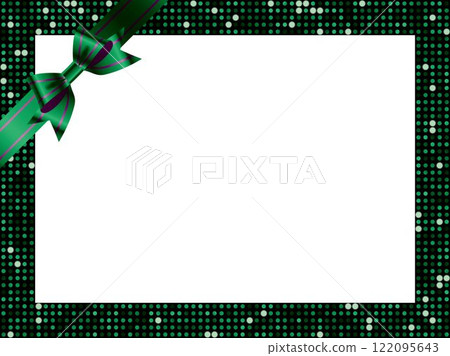 Mirror tile F white, ribbon hanging, 17 green 122095643