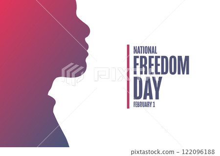 National Freedom Day. February 1. Holiday concept. Template for background, banner, card, poster 122096188