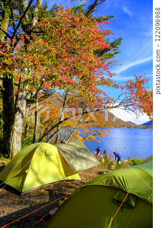 Akagi Onuma Campsite in autumn (vertical) 122096988