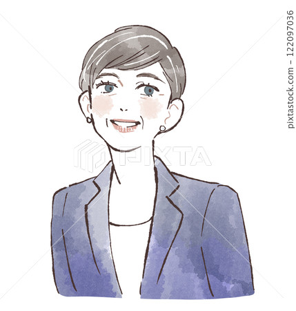 中年婦女穿著西裝 中年婦女穿著西裝 122097036