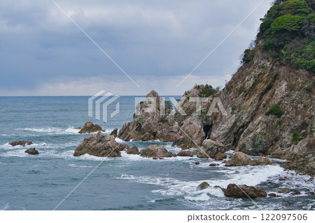 San'in Coast Geopark in winter 122097506