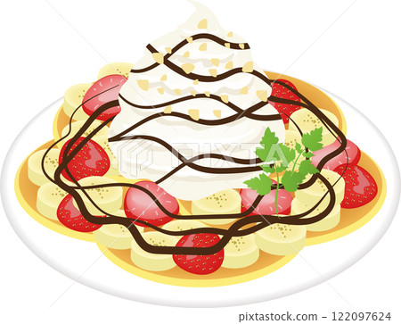 夏威夷巧克力草莓香蕉煎餅 夏威夷巧克力草莓香蕉煎餅 122097624