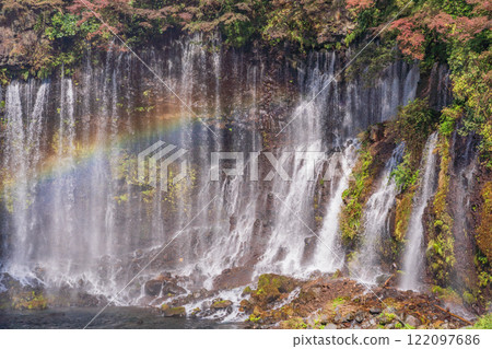 [靜岡縣] 紅葉季節的白絲瀑布 122097686