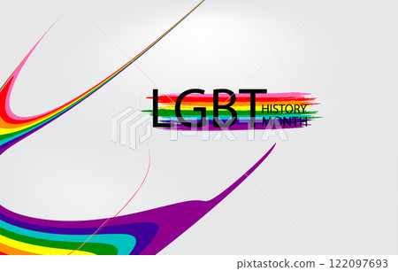 A vibrant illustration celebrating LGBT History Month 122097693