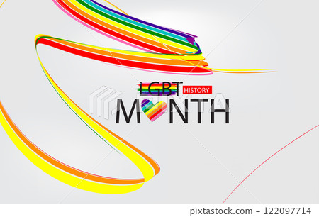 An artistic design for LGBT History Month showcasing colorful elements An artistic design for LGBT History Month showcasing colorful elements 122097714