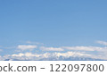 Blue sky and the Northern Alps (Hida Mountains) in winter. 122097800