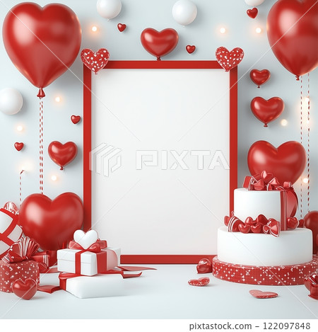 情人節主題與複製空間 122097848