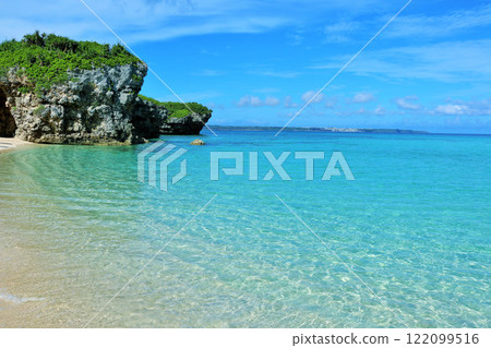 沖繩宮古島藍天和大海（照片：砂山海灘） 122099516