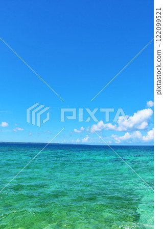 Okinawa Miyakojima blue sky and sea 122099521