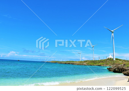 Okinawa Miyakojima blue sky and sea 122099525