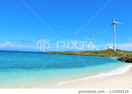 Okinawa Miyakojima blue sky and sea 122099526