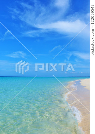 Okinawa Miyakojima Yonaha Maehama's blue sky and sea Okinawa Miyakojima Yonaha Maehama's blue sky and sea 122099542