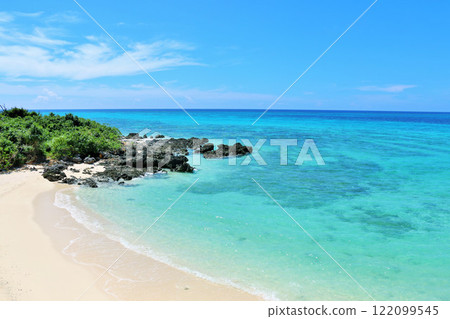Okinawa Miyakojima blue sky and sea 122099545