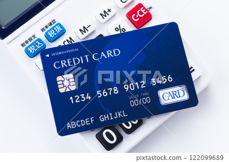 信用卡和計算器 122099689