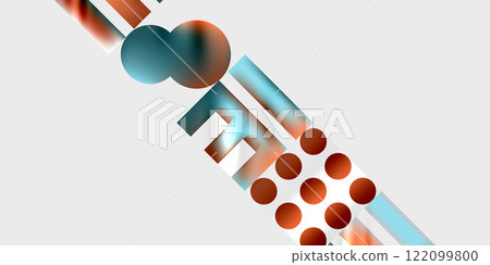 Triangles, circles, squares, rectangles design. Vector Illustration For Wallpaper, Banner, Background, Card, Book Illustration, landing page 122099800